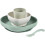 BEABA Set di Posate per Bambini BÉABA in Silicone con Ventosa - 4 Pezzi Verde Salvia 1