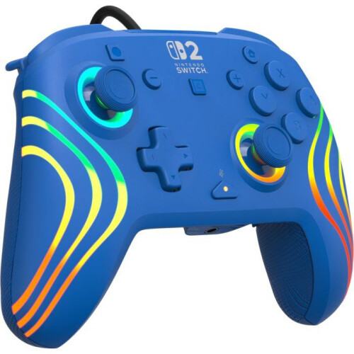 Turtle Beach Manette di gioco cablata RGB - TURTLE BEACH - Afterglow Wave per Nintendo Switch 2 - Blu 1