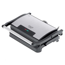 Elektrische grill - ADLER - 3052 - Maximale kracht 1200W - Antiaanbak kookplaten - Zwart en wit