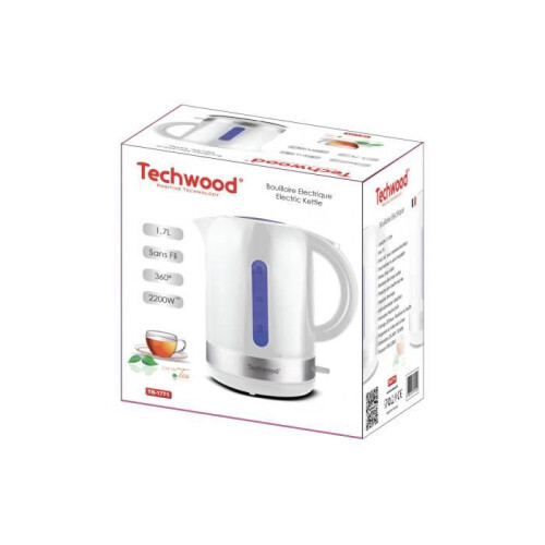 Techwood Kettle - TECHWOOD - TB-1771 - 1,7L - Wit - RVS 1