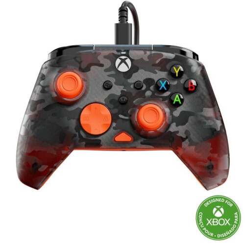 Turtle Beach Controller di gioco - Xbox Series X|S, Xbox One e PC - Rematch Core - RGB - Cablaggio - Camouflage Nero / Arancione - TURTLE BEACH