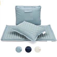 Lot de 3 Turquoise, Tapis d'acupression Yoga et Massage, Coussin 74x44cm et Oreiller avec Sac