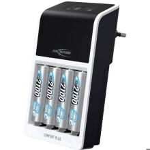 Ansmann Comfort Plus Caricabatterie per pile rotonde NiMH LR03 (AAA), LR6 (AA), 6LR61 (9 V)