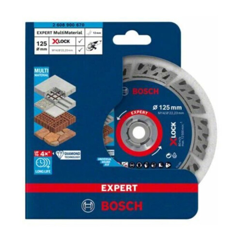Disco de diamante X-Lock multi materiales Expert BOSCH 125 mm - 2608900670 2