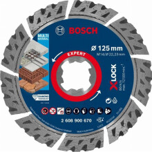 Disco de diamante X-Lock multi materiales Expert BOSCH 125 mm - 2608900670