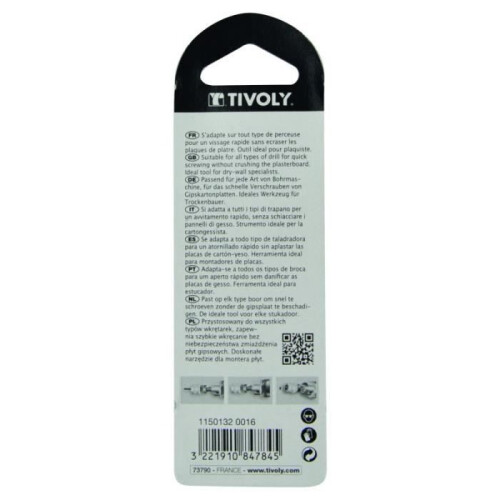 Gipsplaatbithouder - Tivoly - 180 mm - PHILIPS nr. 2 bit - Vereenvoudigde diepteverstelling 2