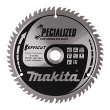 Cirkelzaagblad van carbide voor hout - MAKITA - EFFICUT - Ø 190 mm - 60 tanden - Lange levensduur