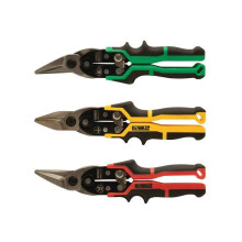Blechschneider (Set von 3) - DEWALT - DWHT14676-0 - Chrom-Vanadium-Stahl - Ergonomischer Griff - Rutschfeste gezahnte Klinge