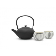 Set cadeau - BREDEMEIJER - Shanxi - Théière en fonte - 2 tasses en porcelaine - 1,0 litre