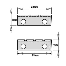 COUTEAU HW-MG MIT 3 SPÄNBRUCHER FÜR FRAISE Ø16 23X7X1,5 790.230.3R