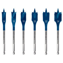Platte boren - BOSCH - 2608900332 - 6 boren - 14-24 mm - Staal