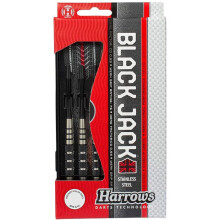 Dardos Harrows Black Jack 20g - HARROWS - Tungstênio - Aço inoxidável - Zona de pegada texturizada preta