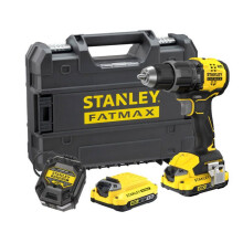 Taladro Atornillador de Percusión 80 Nm Sin Escobillas - Litio 18V - 2 Baterías 4 Ah en Kit Prostack - SFMCD726M2T-QW STANLEY FATMAX V20