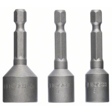 Set de douilles - Bosch - 8/10/13 mm - Acier modifié S2 - Pack de 3 pièces