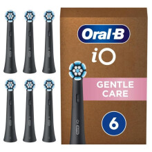 Cabezas de cepillo de repuesto Oral-B iO Gentle Care negro - cepillo de dientes eléctrico cuidado suave