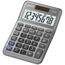 Calculadora de mesa cinza Casio MS-80F Tela: 8 operadas por bateria, solar (L x A x P) 101 x 148,5 x 27,6 mm