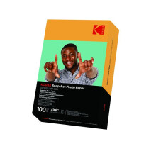 KODAK Carta Fotografica Istantanea - Confezione da 100 fogli fotografici 102x152mm - lucida - 180 gsm - Compatibile con stampanti a getto d'inchiostro