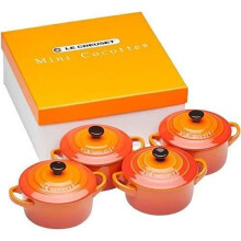 Cocotte - LE CREUSET - Set Cocottes - 0,2 Liter - Emaille-Gusseisen - Für alle Wärmequellen geeignet