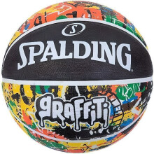Pallone da basket - SPALDING - Graffiti Arcobaleno - Gomma - Taglia 7 - Multicolore
