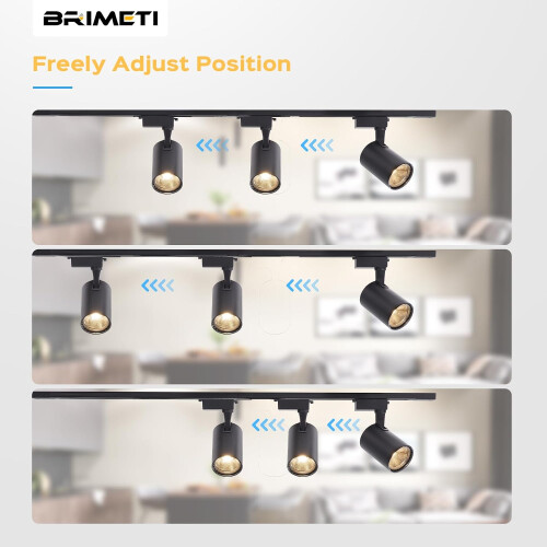 Ceiling Spotlight LED Lamp Triple Rotatable Adjustable Black 30W — modern track lighting, warm white ceiling 1