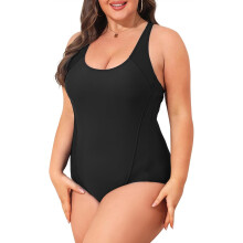 Maillot de bain femme une pièce sport gainant noir 42 L — tenue natation amincissante, costume bain sculptant
