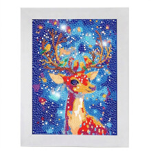 Diamant Malerei 5D Kreativ-Set Tiere mit Werkzeugen 18x23 cm — bastelset kinder, mosaik bilder, glitzersteine basteln