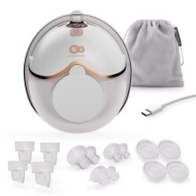 Kinderkraft MAMAFLOW elektrische borstkolf enkel 4 standen 9 niveaus USB-C 180 min geheugen instellingen 160 ml goud