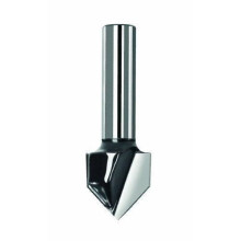 Bosch 2609256629 V-groeffrees met twee snijkanten van tungsten carbide Diameter 6,3mm 90 Schacht 6 mm