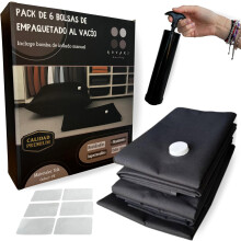 Sacs de Rangement Sous Vide avec Pompe, Lot de 6 — housse compression vetement, rangement gain place