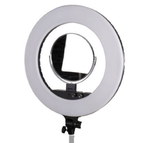Lampada LED ad anello - STUDIOKING - LED-480ASK - 100W - specchio ingrandente - supporto per smartphone 2