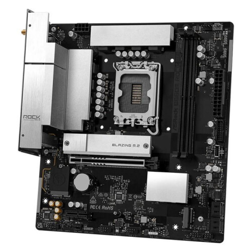 Asrock Placa base - ASROCK - B860M Rock WiFi - Intel LGA 1851 - Micro ATX - Chipset Intel B860 1