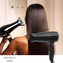 Foldable Hair Dryer, 1600W, Black, Travel-Friendly