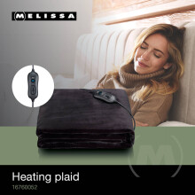 Electric Heating Blanket 180x130cm, 120W, Black Flannel