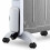 Mobile micathermic electric heater on wheels 2000W White 4