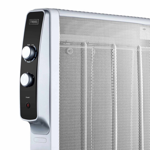 Mobile micathermic electric heater on wheels 2000W White 2