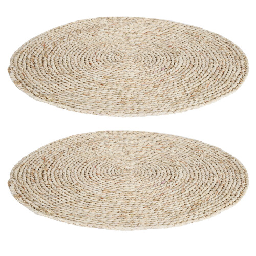 Dekorative Sitzkissen aus Maisblättern 2er Set 1