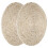 Handgewebte Maisstroh-Poufs 40x40cm Doppelpack 1