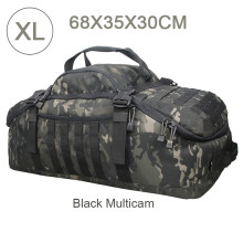 LQARMY Sac à dos tactique Molle, sac de voyage 80L noir