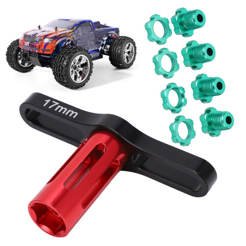 Traxxas Summit EREVO 17mm Radmutter+Naben Kit Grün 1