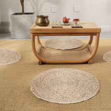 Maisblätter Sitz-Pouf 40x40cm für Meditation