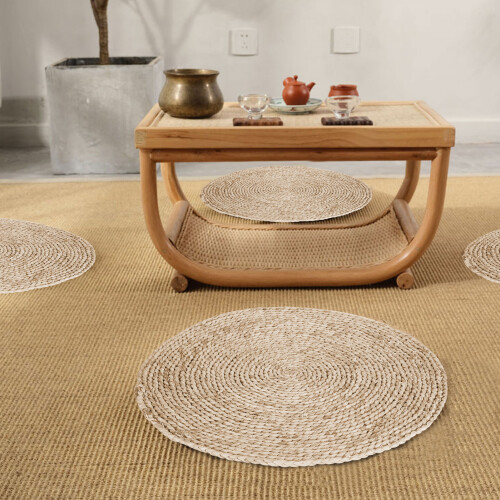 Maisblätter Sitz-Pouf 40x40cm für Meditation