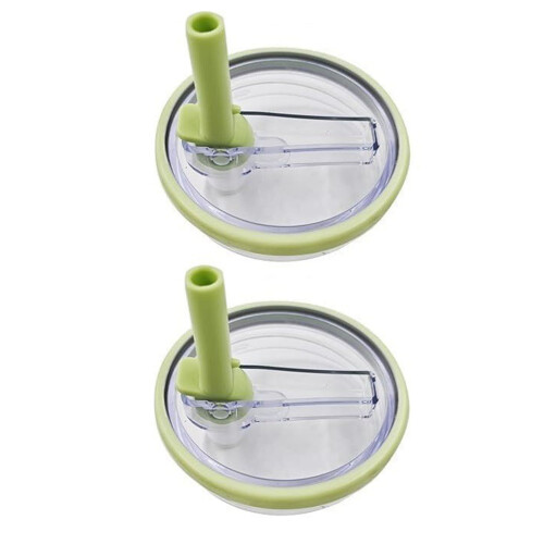 40oz Becherdeckel 2er Pack Klappdeckel Strohhalm 1