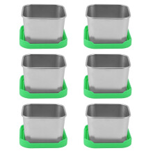 Edelstahl Soßenbehälter auslaufsicher 6er Set grün