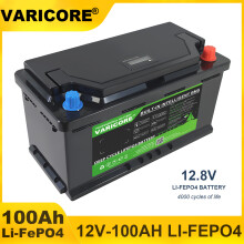 VariCore Batterie LiFePO4 12.8V 100Ah, Système de Gestion de Batterie BMS Intégré