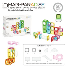 (Pipes 50pcs)Ensemble puzzle magnétique château de conte de fées et Noël pour jeu d'enfants créatif