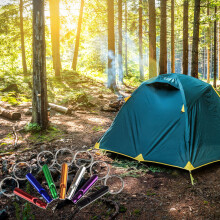 Notfallpfeife für Camping Jagd Boot Lila