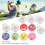 6 Golf Ball Marker mit Hutclip 25mm Metall 8