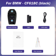 Clé de voiture intelligente LCD, Couleur Noir CF618C, Compatible bouton Start/Stop