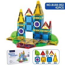 (Rocket 42pcs)Ensemble puzzle magnétique château de conte de fées et Noël pour jeu créatif pour enfants