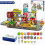 (Construction 100pcs)Castello delle Fiabe e Natale Puzzle Magnetico Set per Bambini Gioco Creativo 1